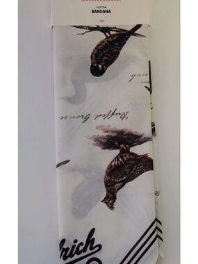 Woolrich X Target 22" Bandana Scarf Cotton Birds Motif Hankerchief Sold Out HTF